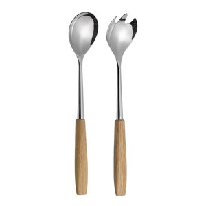 Bjørklund Treskaft salatbestikk 24,7 cm 2 deler eik