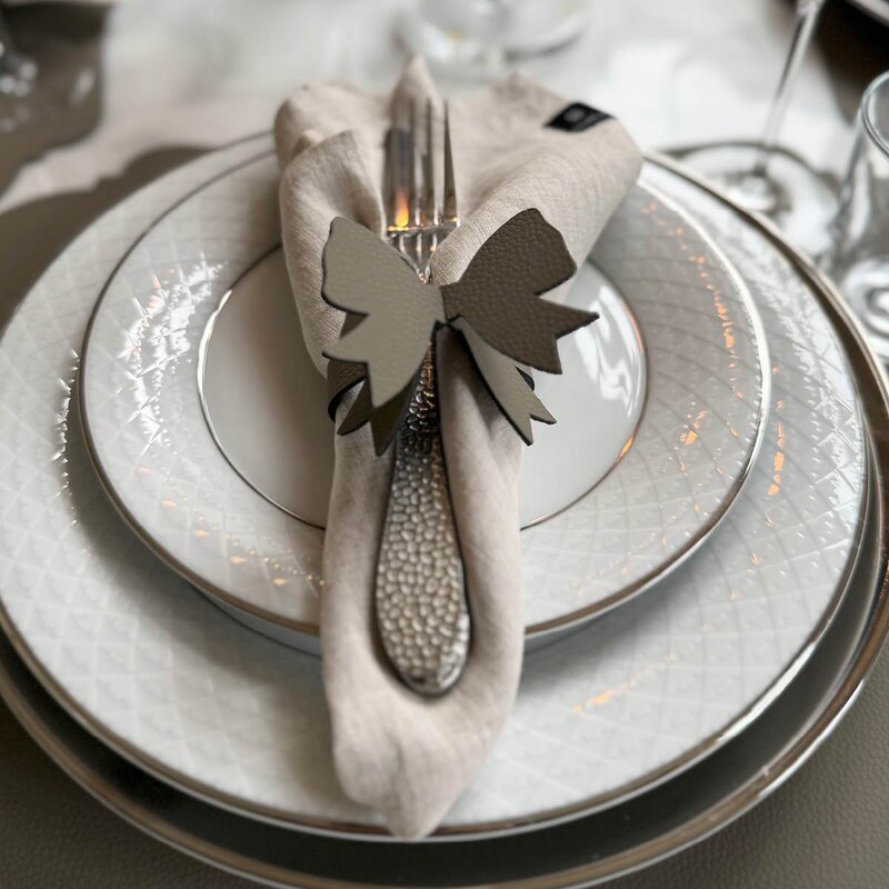 MiLLE W NORDISK DESIGN Rosett serviettring 6 cm grå