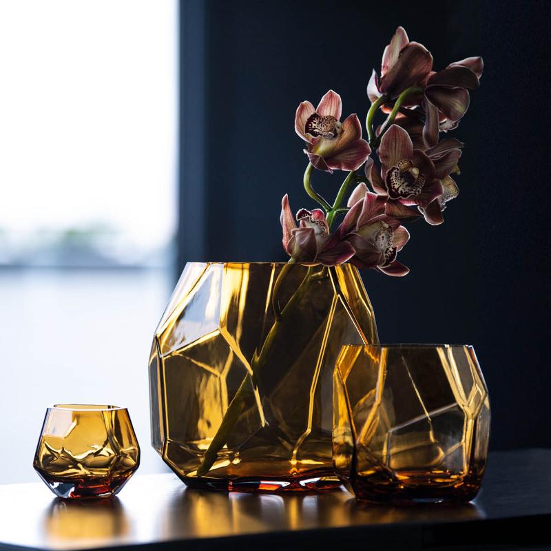 Magnor Iglo vase stor 22 cm cognac 
