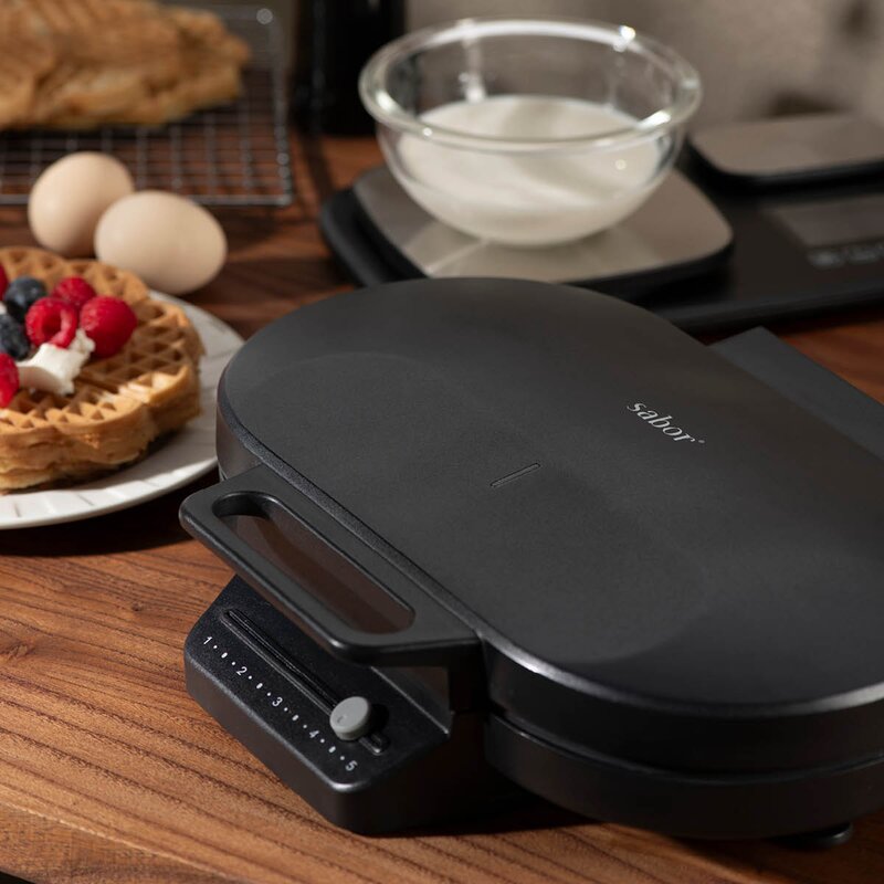 Sabor Ultimate vaffeljern dobbel 1200W svart