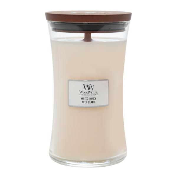 WoodWick – Hourglass duftlys stor white honey