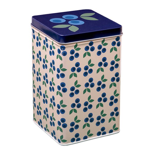 Blafre Blåbær metallboks 10x10x16 cm blå