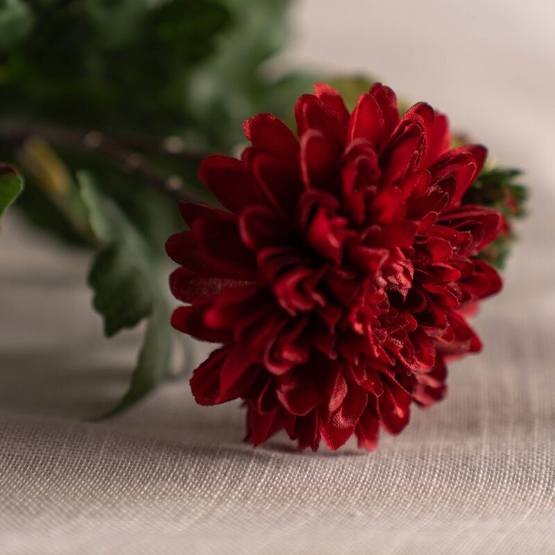 Mr Plant Krysantemum kunstig snittblomst 53 cm vinrød