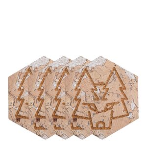 Vargen & Thor BAS glassbrikke 10 cm 4 stk kork