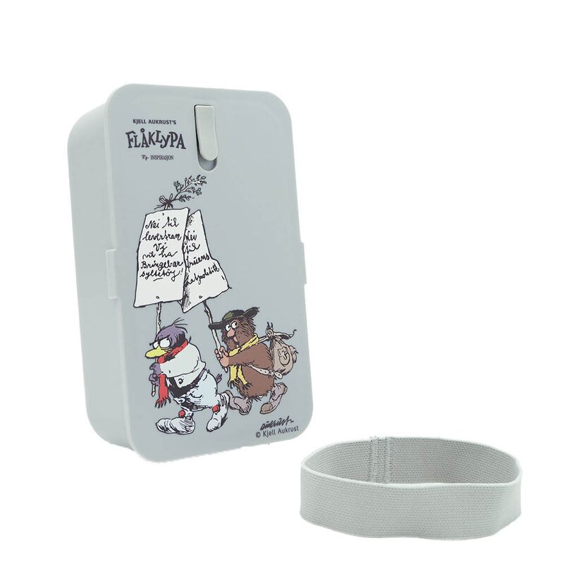 Flåklypa Flåklypa matboks 8x12x19 cm Retro grå