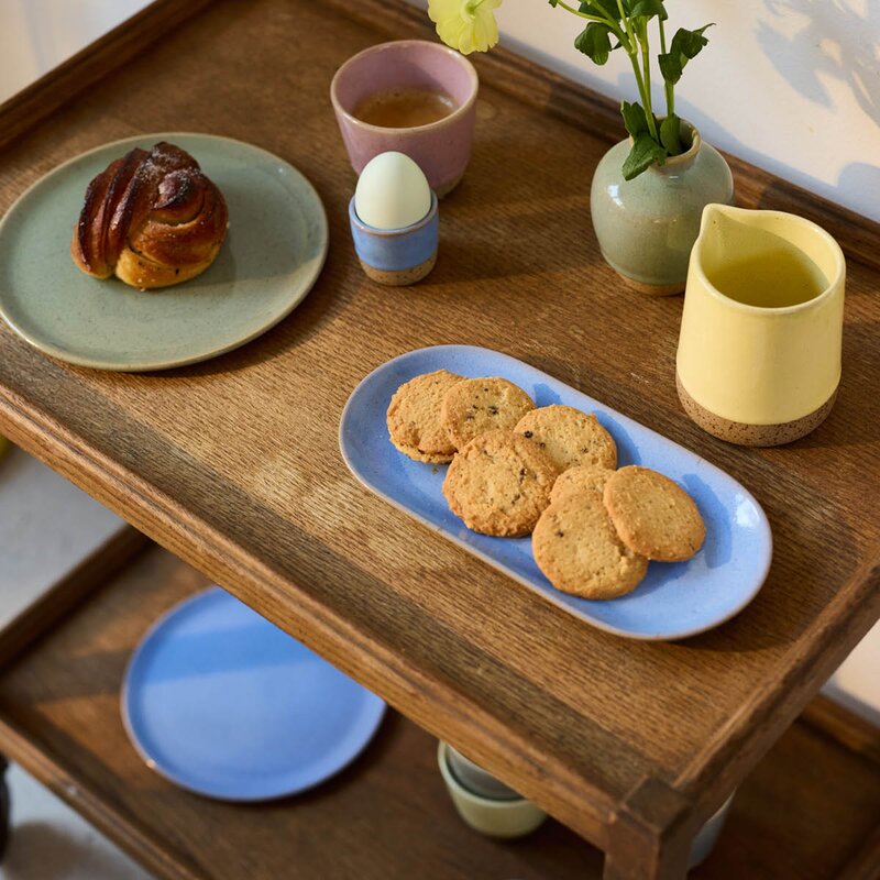 Aida RAW Colour oval tallerken 25 cm Blueish