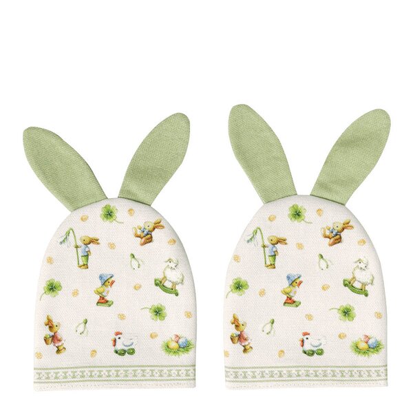 Villeroy & Boch Easter Delight eggevarmere 15,5 cm 2 stk hvit/grønn
