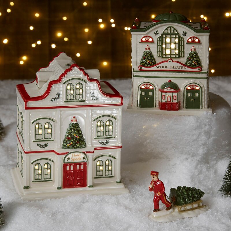 Spode Christmas Tree teater LED lykt 14,5x12,8x12 cm