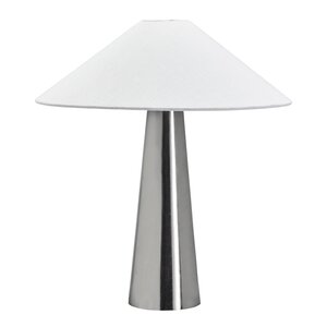 House Doctor Soffi bordlampe 48 cm børstet sølvfinish/offwhite