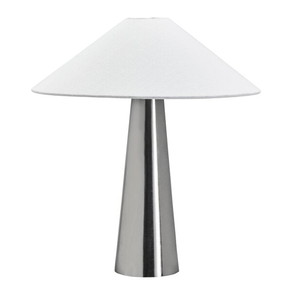 House Doctor Soffi bordlampe 48 cm børstet sølvfinish/offwhite