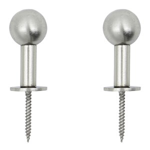 House Doctor Ball knagg 2 cm 2 stk sølvfinish