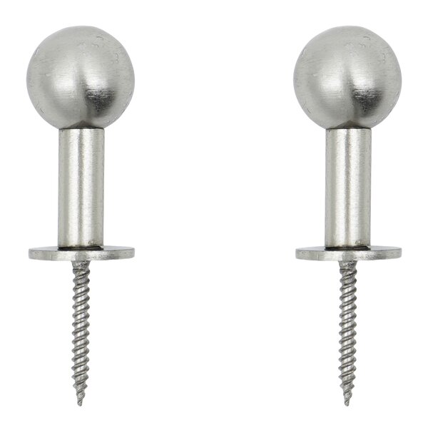 House Doctor Ball knagg 2 cm 2 stk sølvfinish