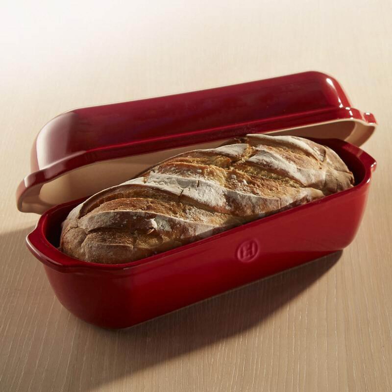 Emile Henry Brødform rektangulær 4,5L rød