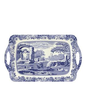 Spode Blue Italian brett stort 48x30 cm blå/hvit