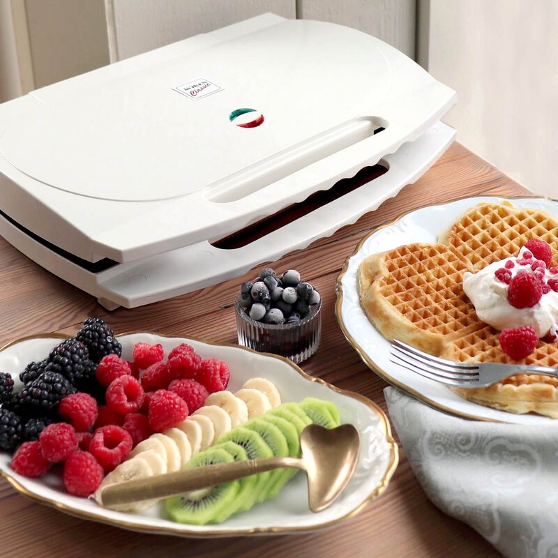 Åviken Classic vaffeljern dobbelt 1600W hvit