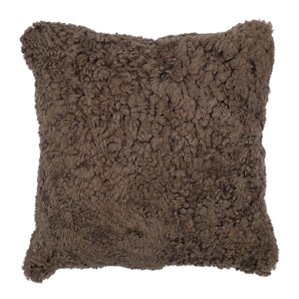 Natures collection A/S Pute new zealand saueskinn kort ull 40x40 cm chocolate
