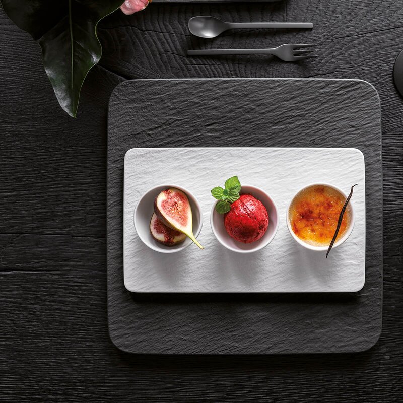 Villeroy & Boch Manufacture Rock Blanc serveringsfat 35x18 cm