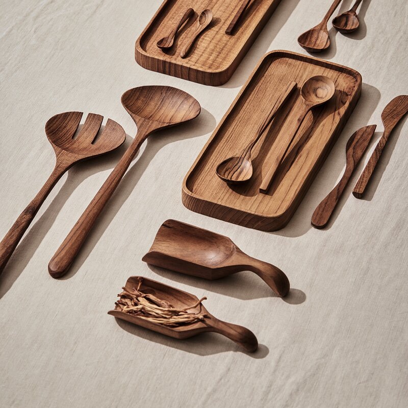 Tell Me More Teak scoop skje 18 cm