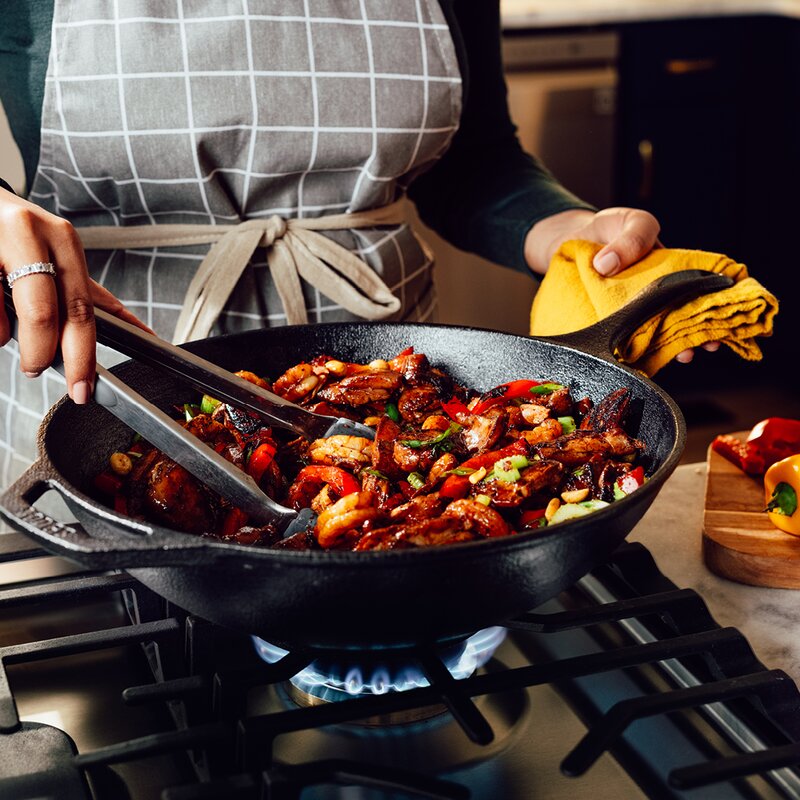 Lodge Cast Iron Chef Collection støpejernspanne wok 32 cm