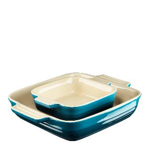 Le Creuset Classics Ildfast form 2 stk 23+13 cm Deep Teal