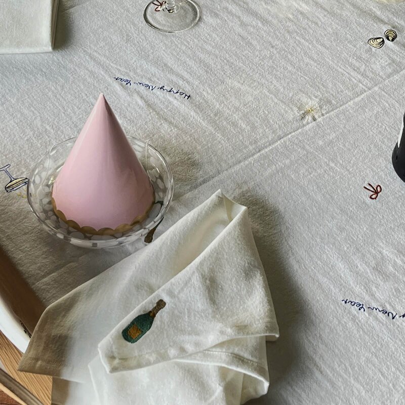 OYOY New Year serviett 45x45 cm 4 stk offwhite