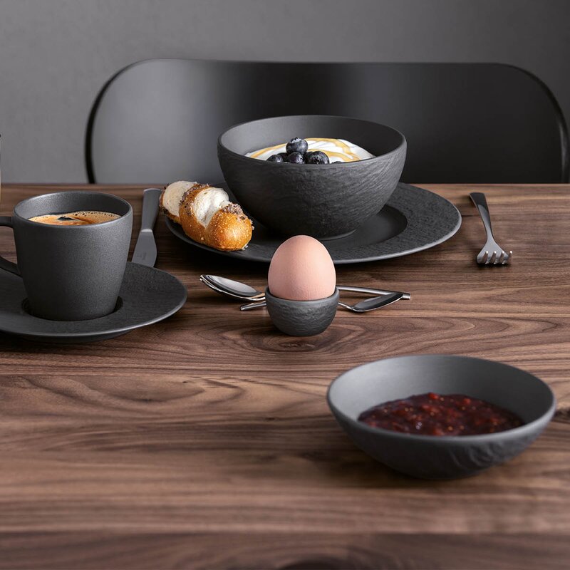 Villeroy & Boch Manufacture Rock eggeglass 2,7 cm svart/grå