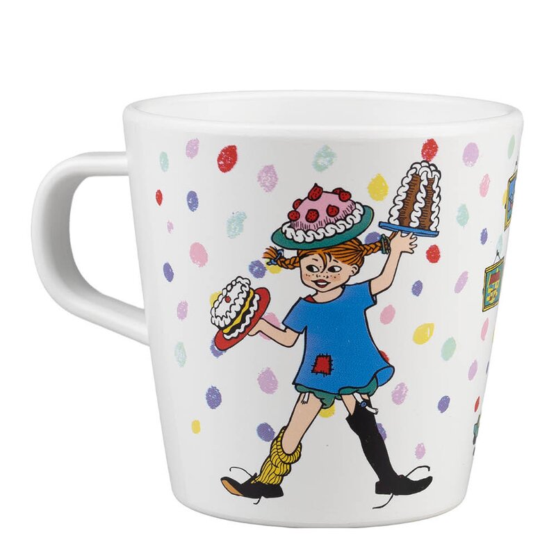 Rätt Start Pippi kopp med håndtk 20 cl Bursdag