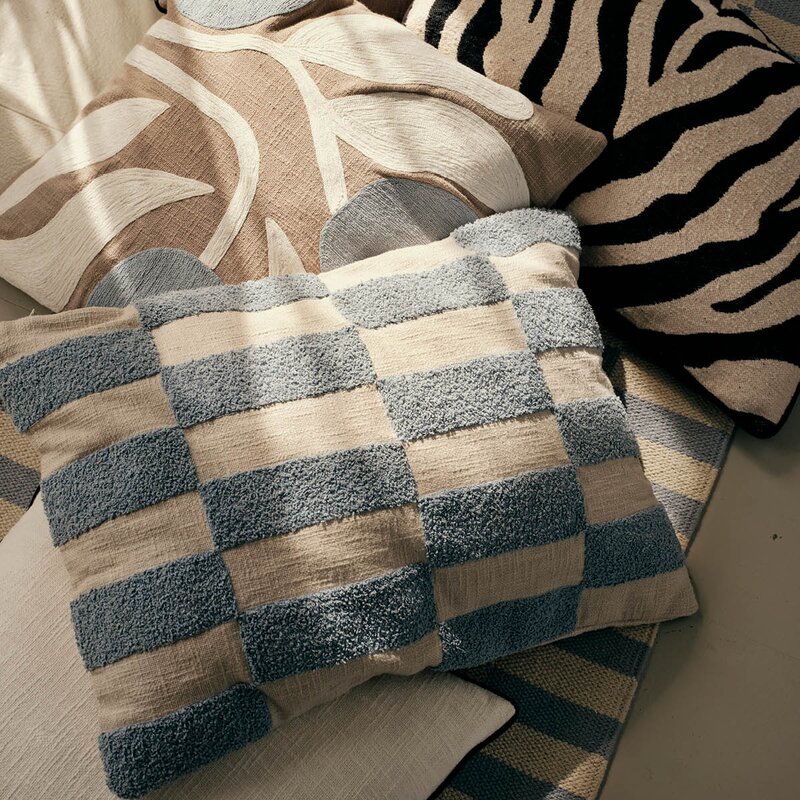 Broste Copenhagen Jane putetrekk 40x60 cm Dusty Blue/Oatmeal