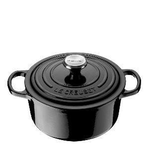 Le Creuset Signature støpejernsgryte rund 22 cm black