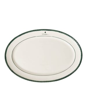 Lexington Serveringsfat 42 cm hvit/grønn