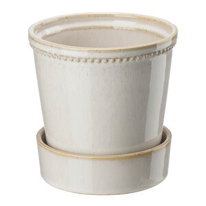 Edelweiss Karmen krukke med skål 13,6 cm beige