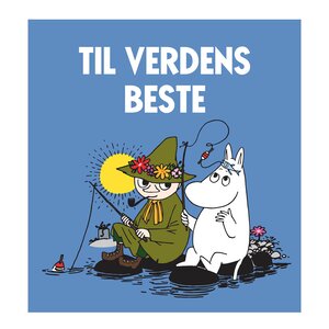 Moomin Mummi dobbeltkort 7,5x7,5 cm Til verdens beste blå