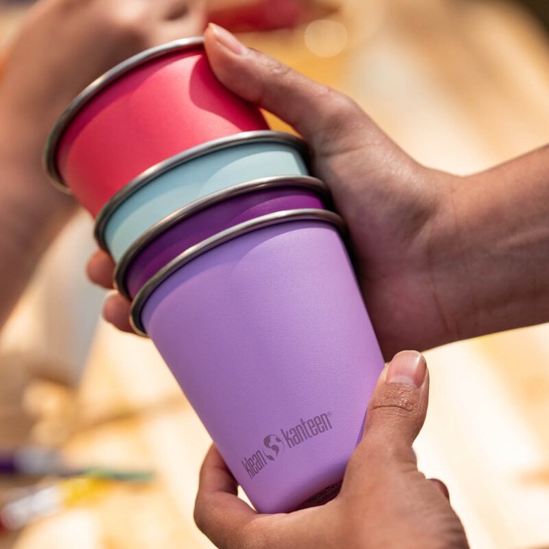 Klean Kanteen Steel Cup kopp 30 cl 4 stk Butterflies