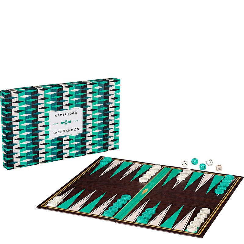 Games Room Backgammon grafisk mønstret boks