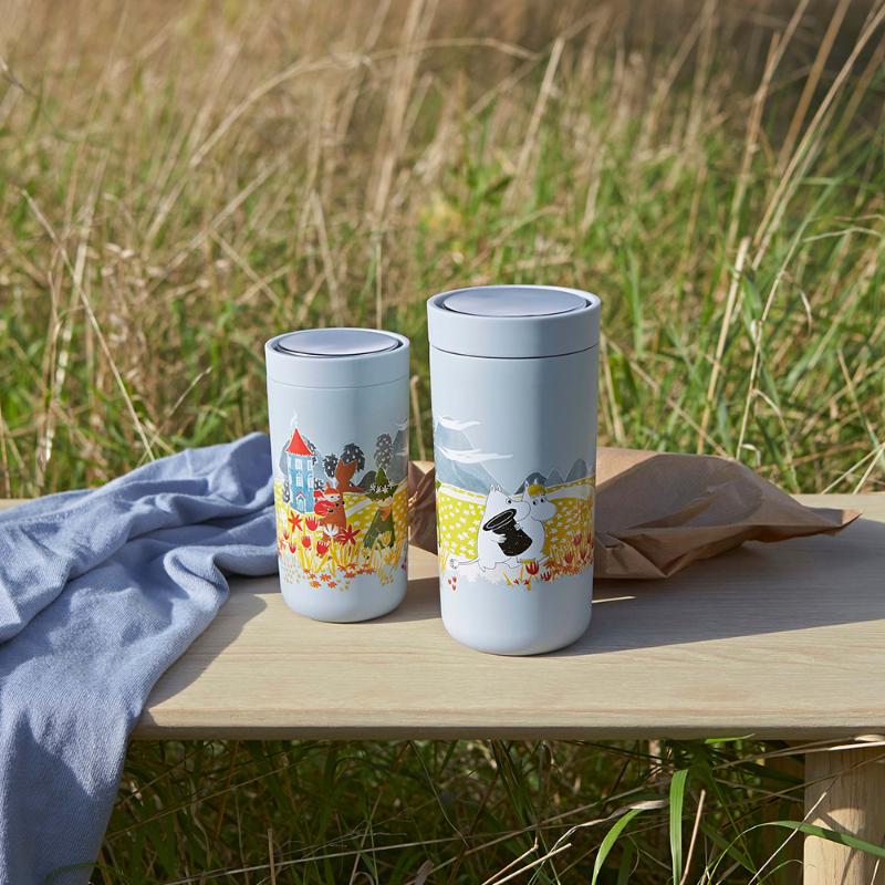 Stelton Moomin To Go Click termokopp 20 cl soft sky