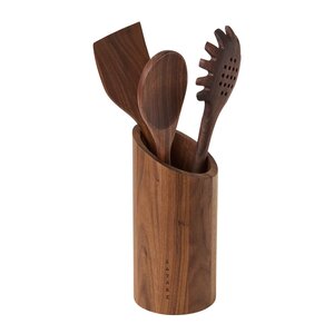 Satake Kjøkkenredskap med stativ 4 deler valnøtt