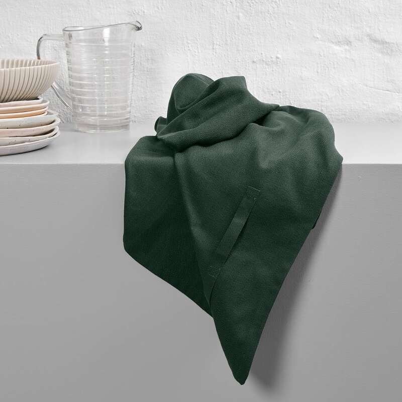 The Organic Company Kjøkkenhåndkle 53x86 cm dark green