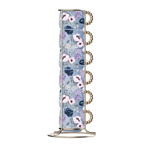 Bialetti Bridgerton espressokopp 6 cl 6 stk med stativ blå/gull