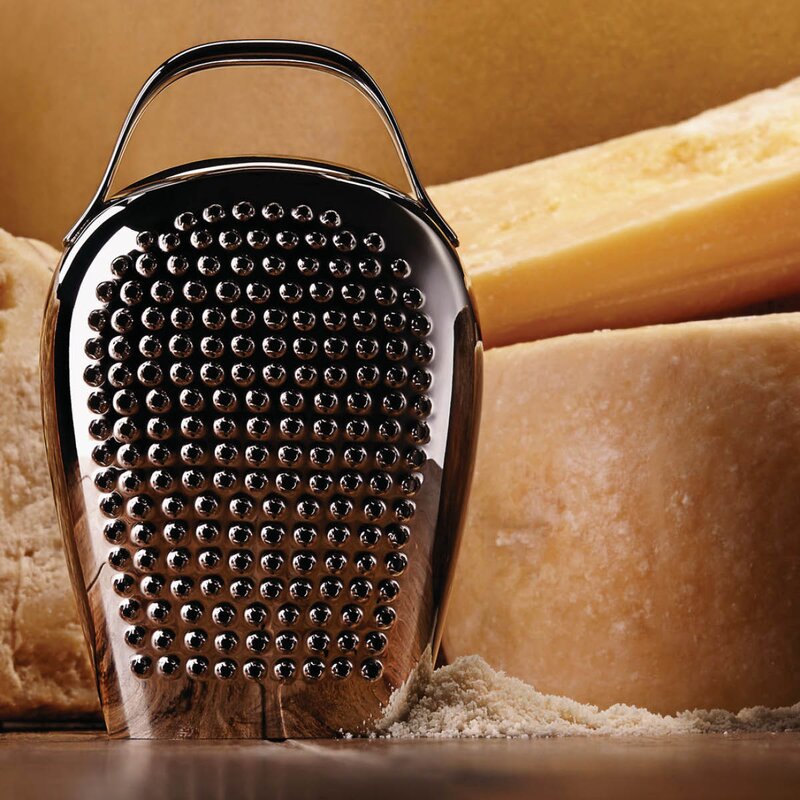 Alessi Cheese Please parmesan rivjern 6x10x16 cm blankt stål