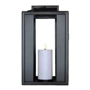 Cozzy Lykt m/ blokklys 20x25 cm svart