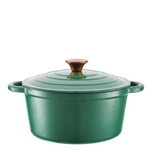 Barbary&Oak Rund støpejernsgryte 24 cm 4L grønn