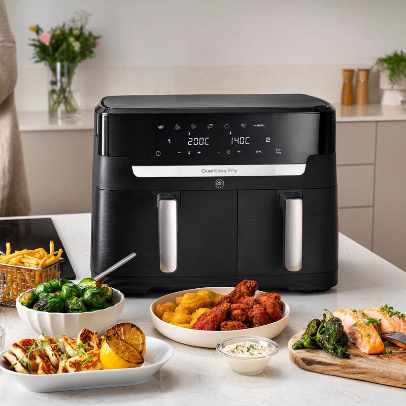 OBH Nordica Dual Easy frityrkoker XXL 11 L svart