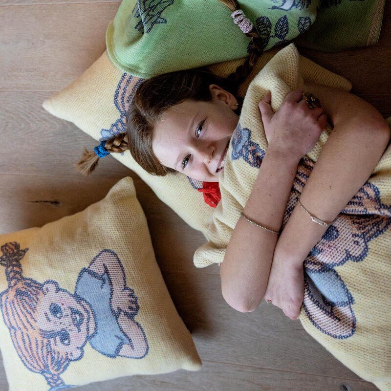 Ekelund Fräknis putetrekk 40x40 cm gul