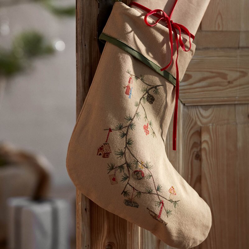 Kähler Hammershøi Christmas julesokk 46 cm sand