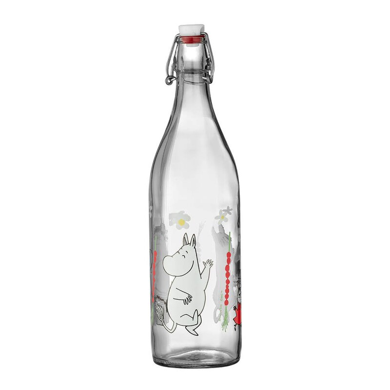 Muurla Mummi glassflaske Markjordbær 1L