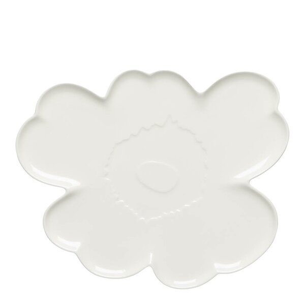 Marimekko Unikko serveringsfat 32x32 cm blomst hvit