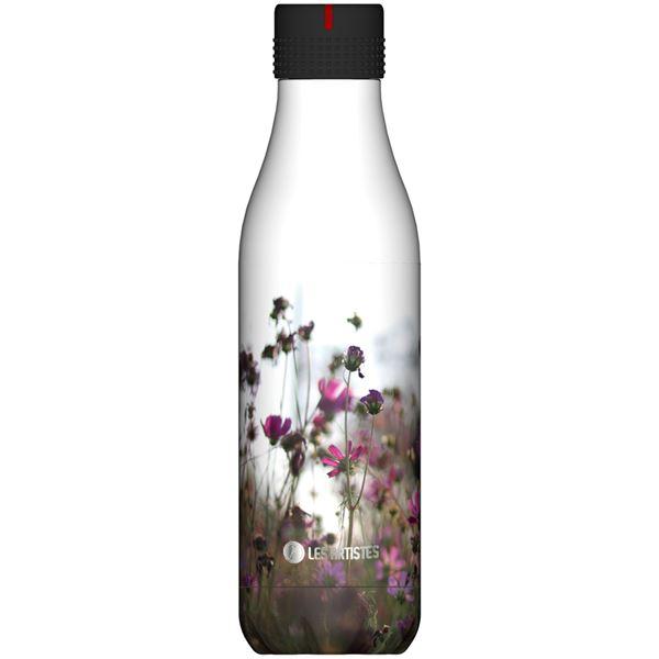 Les Artistes Bottle Up Design termoflaske 0,5L hvit med blomster