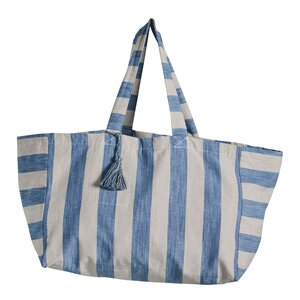 Lene Bjerre Felima handlenett 50x25 cm lin/blå