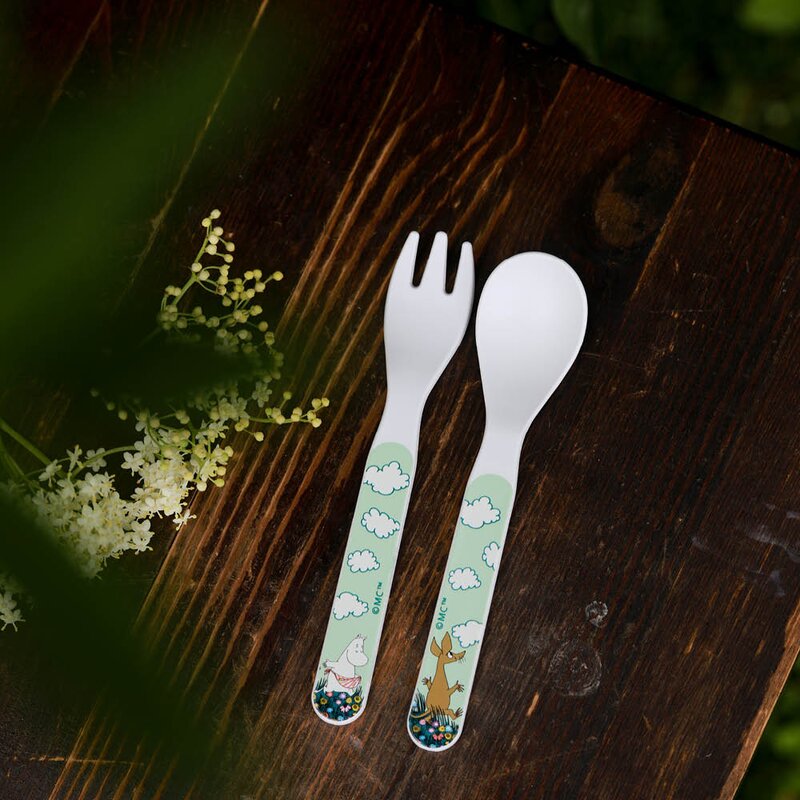 Rätt Start Mummi barnebestikk 2 deler Eng grønn