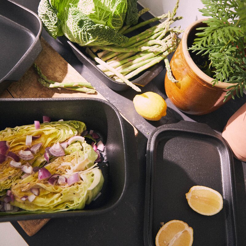 Rosendahl Ovnsfast fat cook with love 34x21,5 cm grå